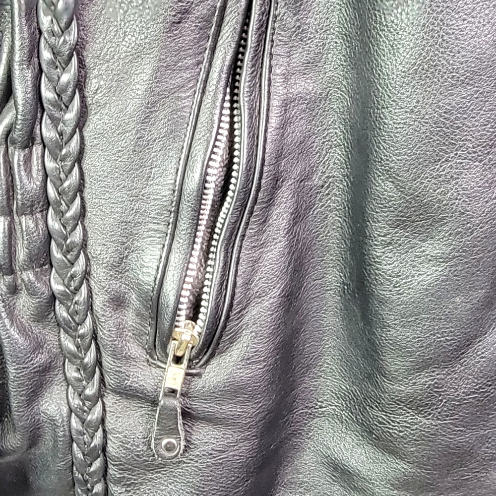Leather Vintage 80's Biker Motorcycle Bikercore Rock N Roll Negan Jacket XXL - Picture 5 of 13
